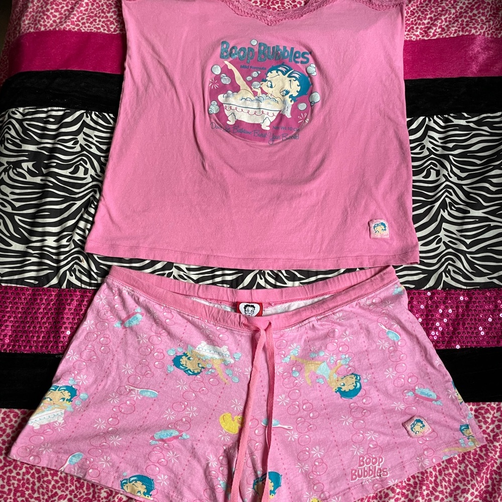 Betty Boop Pink Pajama Set